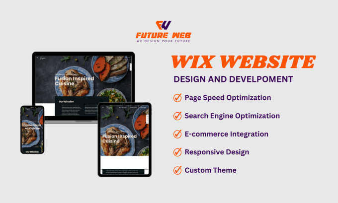 Gig Preview - Design develop a wix website for you or an online store