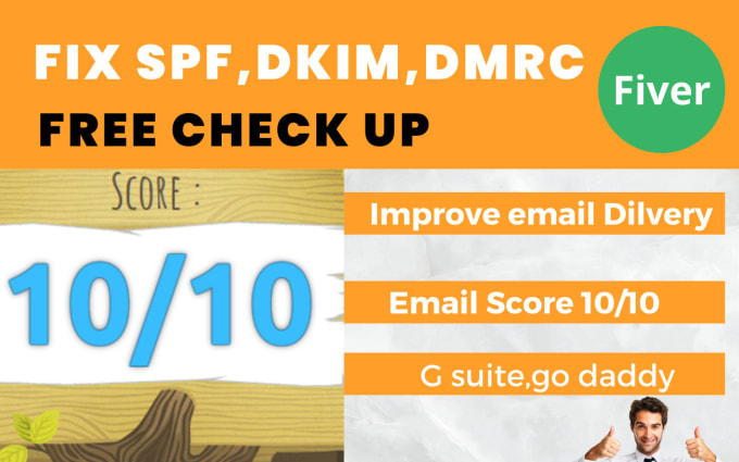 Bestseller - setup or fix spf, dkim, dmrc, and  reduce spam inbox delivery