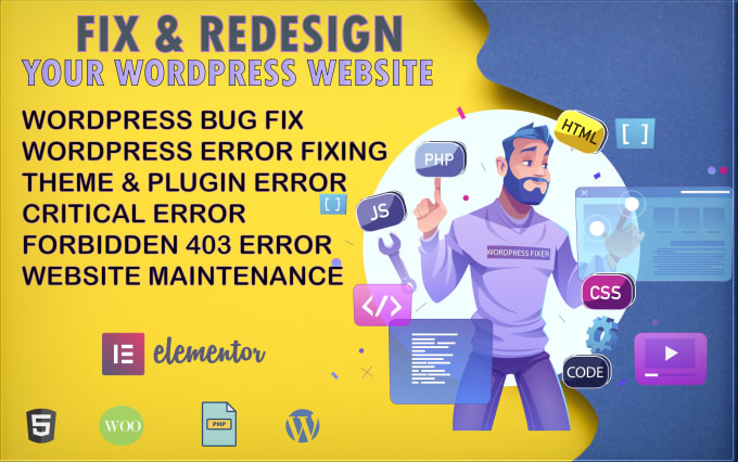 Gig Preview - Develop wordpress website, fix wordpress problems and errors