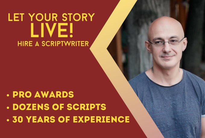 Gig Preview - Provide the best scriptwriting, screenwriting for youtube, series, documentary