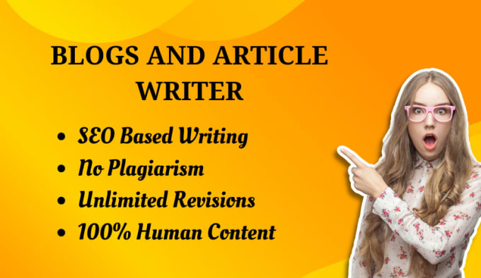 Gig Preview - Write SEO based articles of 500 words