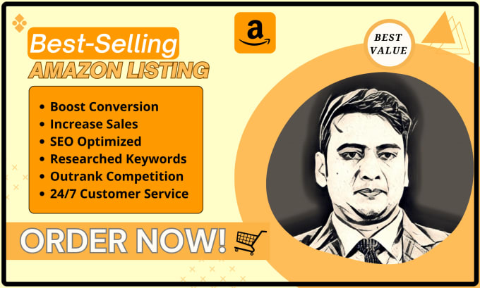 Gig Preview - Write killer SEO optimized amazon product listing description 5 bullet points