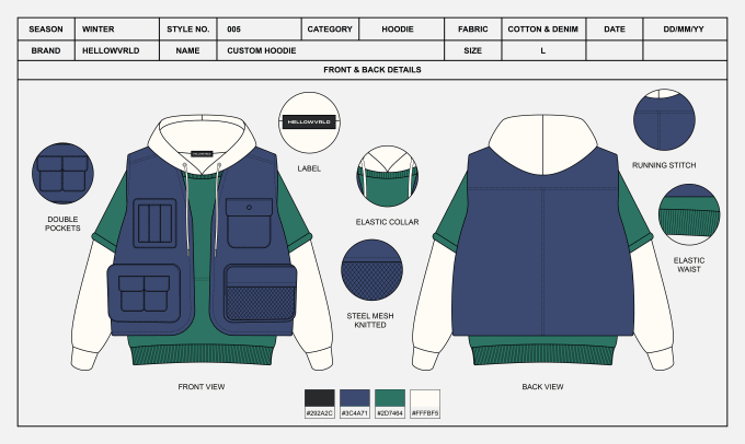 Gig Preview - Design professional clothing and fashion tech pack