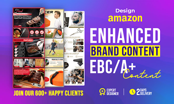 Gig Preview - Design amazon ebc enhance brand content a plus pages