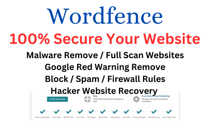 Gig Preview - Secure your website wordfence security plugin