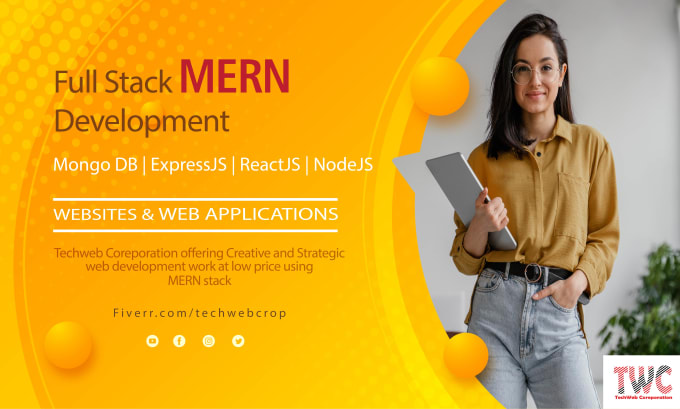 Gig Preview - Develop modern mern stack web apps and websites with nodejs api