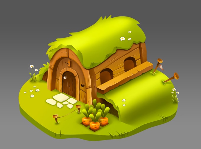 Gig Preview - Create 2d isometric objects and maps for your game