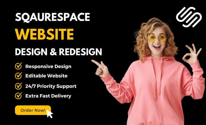 Gig Preview - Design or redesign a unique squarespace website design