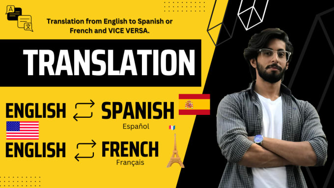 Gig Preview - Translate, localize eng to spanish or french and vice versa