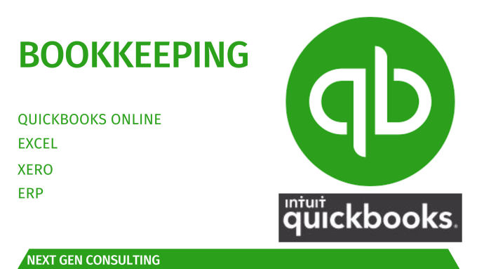 Gig Preview - Do bookkeeping using quickbooks online, xero, excel and erp