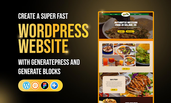 Gig Preview - Create a super fast wordpress website with generatepress and generate blocks