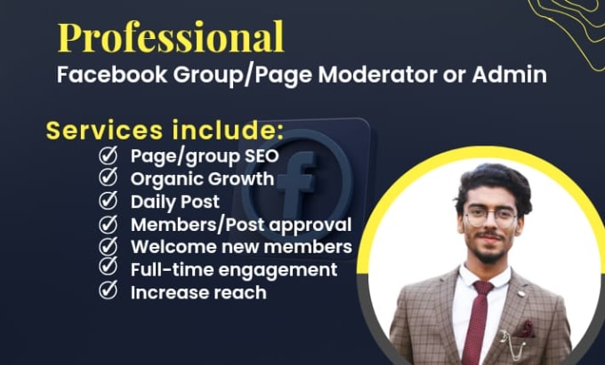 Gig Preview - Be your facebook group or page moderator or admin