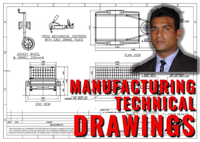 Bestseller - do technical or manufacturing 2d drawing or 3d drawing