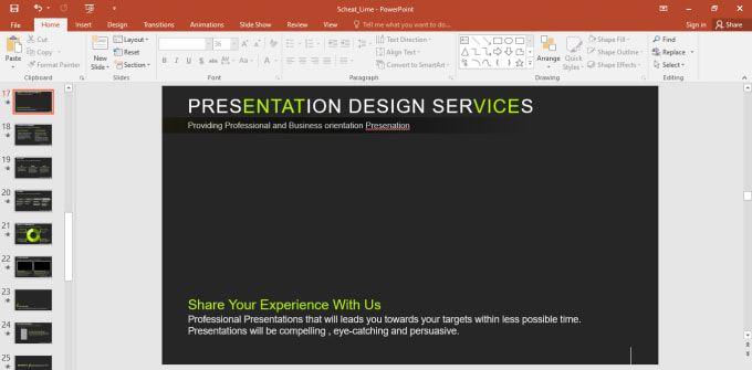 Gig Preview - Create and design professional presentation on powerpoint