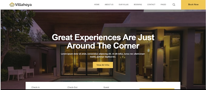 Gig Preview - Build short term rental website, airbnb website, apartment booking website