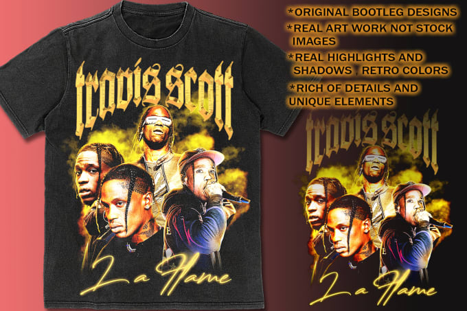 Gig Preview - Design original vintage old school 90s bootleg rap t shirt