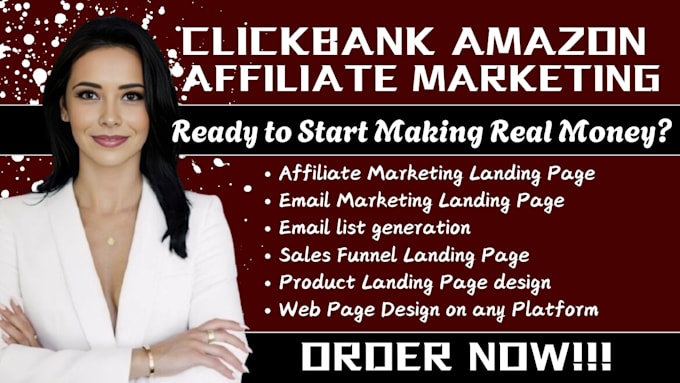 Gig Preview - Set up clickbank amazon shopify website affiliate marketing sales funnel