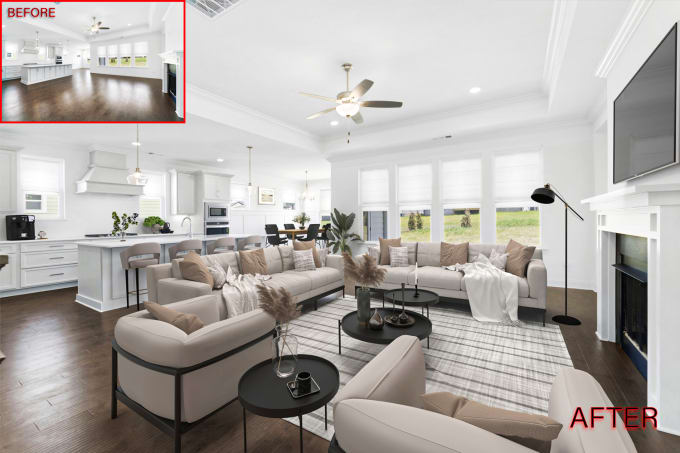 Gig Preview - Do virtual staging and virtual renovation for your listing