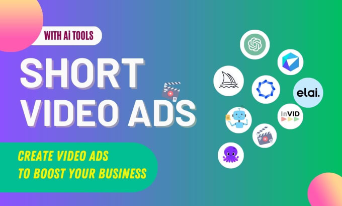 Gig Preview - Do short video ads with ai