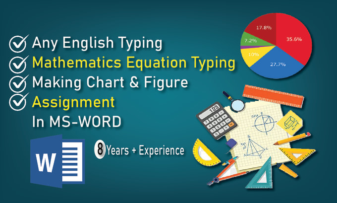 Gig Preview - Mathematics typing, making chart and figure, assignment