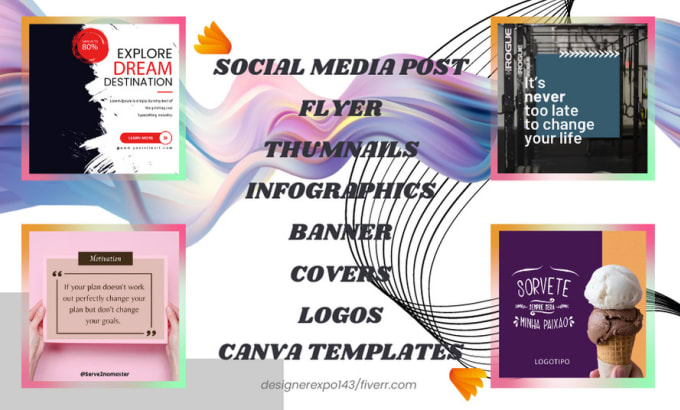 Gig Preview - Social media posts and canva templates