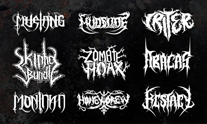 Gig Preview - Draw a detailed, brutal metal band logo