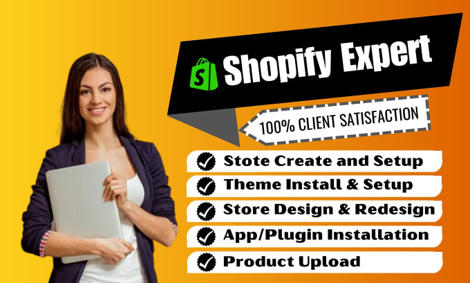 Gig Preview - Setup profitable shopify website or shopify store design and redesign