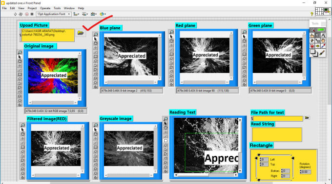 Gig Preview - Image processing in labview