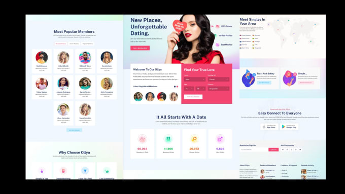 Gig Preview - Build an online dating website and dating app, tinder