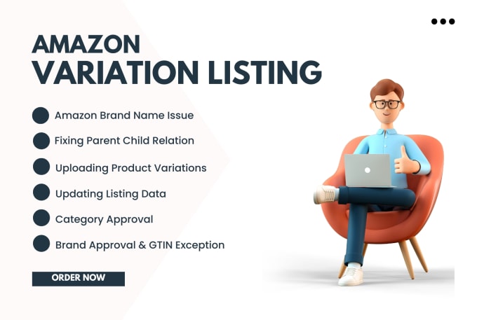 Gig Preview - Create amazon variation or parent child listing for all categories