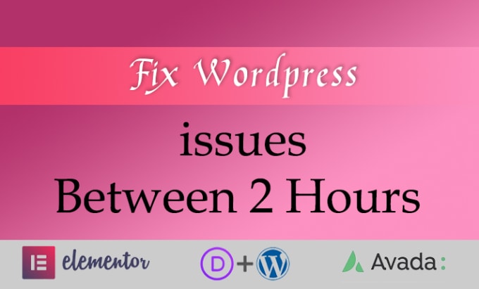 Gig Preview - Fix wordpress issues, elementor pro, divi bugs, fix website