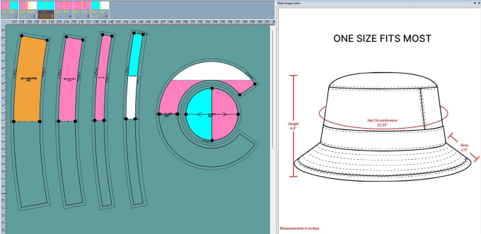 Gig Preview - Make sewing pattern for your hat, cad grading