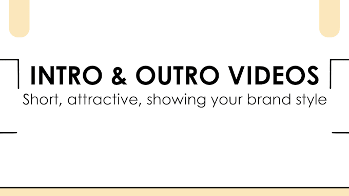 Gig Preview - Make a natural youtube intro outro video within 24 hours