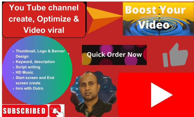 Gig Preview - Create, viral and optimize youtube channel