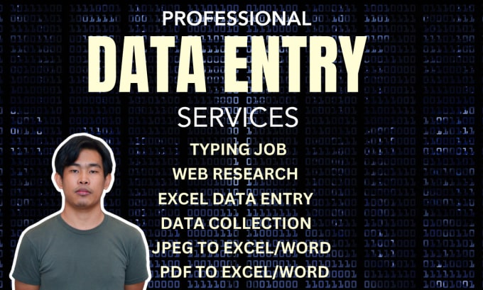 Gig Preview - Be your virtual assistant for data entry and excel work