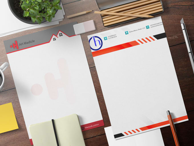 Gig Preview - Design a modern and professional letterhead, business cards