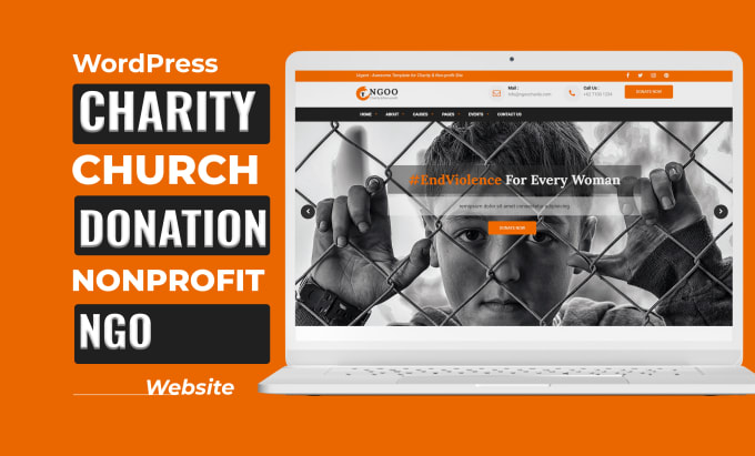 Gig Preview - Build charity, church, nonprofit, donation, fundraising, and ngo website