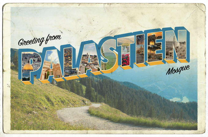 Gig Preview - Craete retro vintage style postcard design