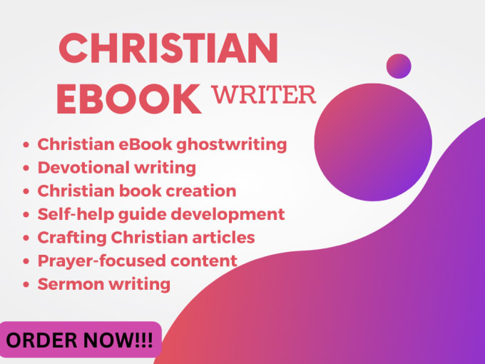 Gig Preview - Write a professional christian ebook, prayer book, devotional, ghostwrite