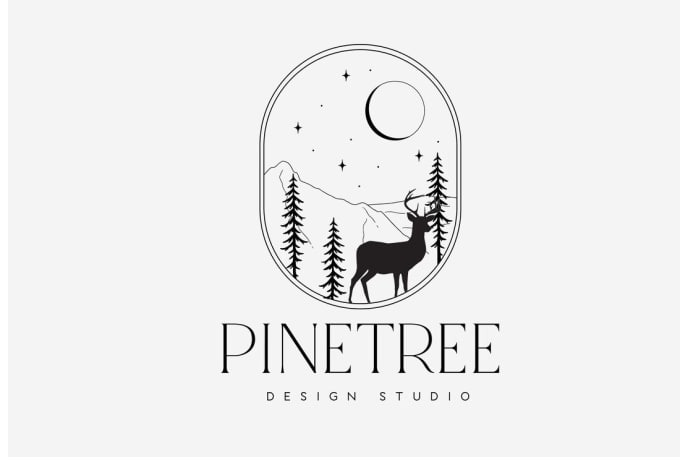 Deer Logo Logo With Doe Fawn Logo Custom Logo Premade 