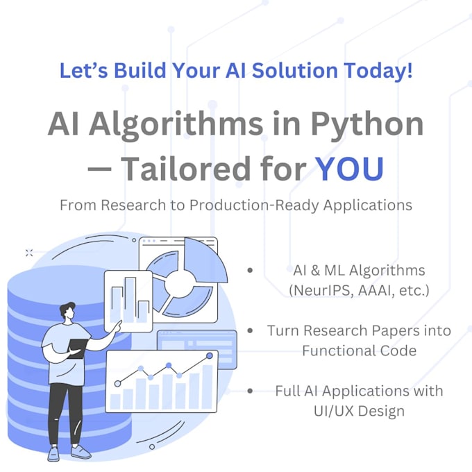 Gig Preview - Implement ai algorithms in python for custom applications