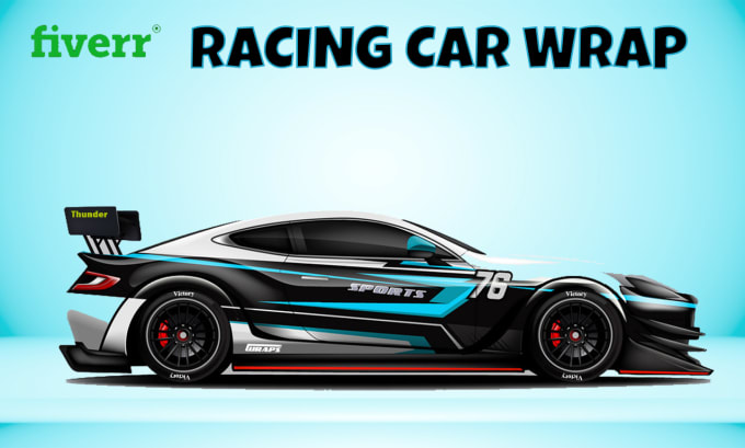 Gig Preview - Design professional racing car wrap, amazing  vehicle wrap designs