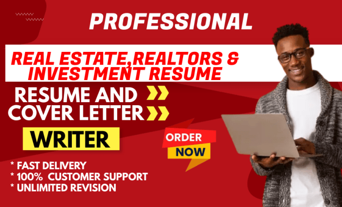 Gig Preview - Write real estate resume, realtors resume investment resume and cover letter