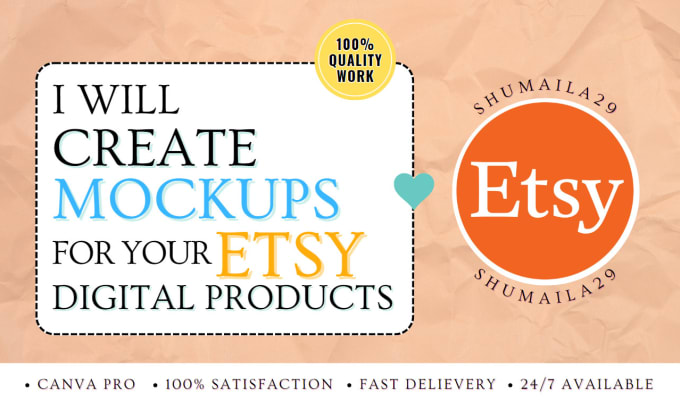 Gig Preview - Create mockups and thumbnails for your etsy digital products