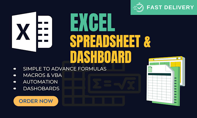 Gig Preview - Create custom excel spreadsheet template and excel dashboard