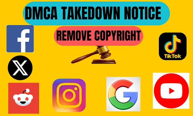 Gig Preview - Remove copyright content from fb, reddit,google,ig,twitter,onlyfans,under dmca