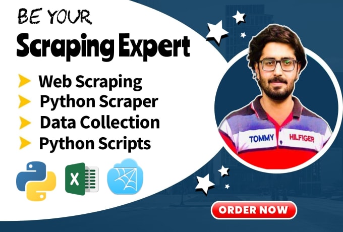 Gig Preview - Do web scraping, python web scraper, data scraping from any website