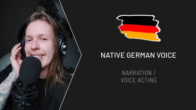 Gig Preview - Record male native german voice, narration