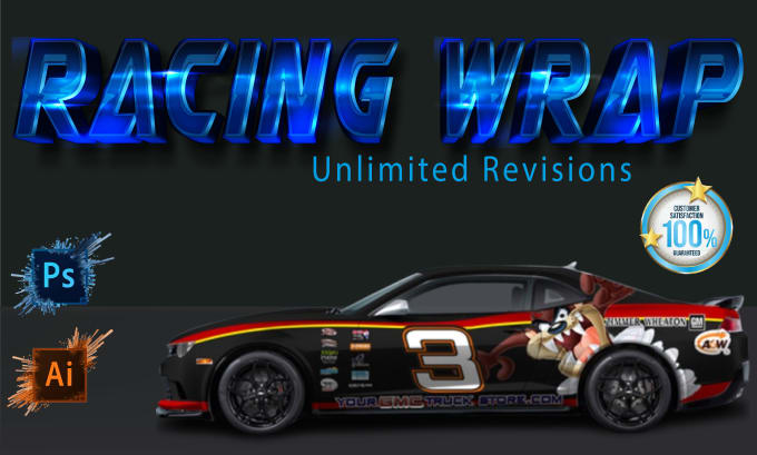 Gig Preview - Create a professional racing car wrap design, itasha car wrap, livery car wrap