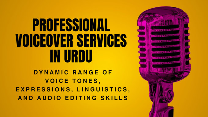 Gig Preview - Provide a high quality urdu voiceover for your audio project